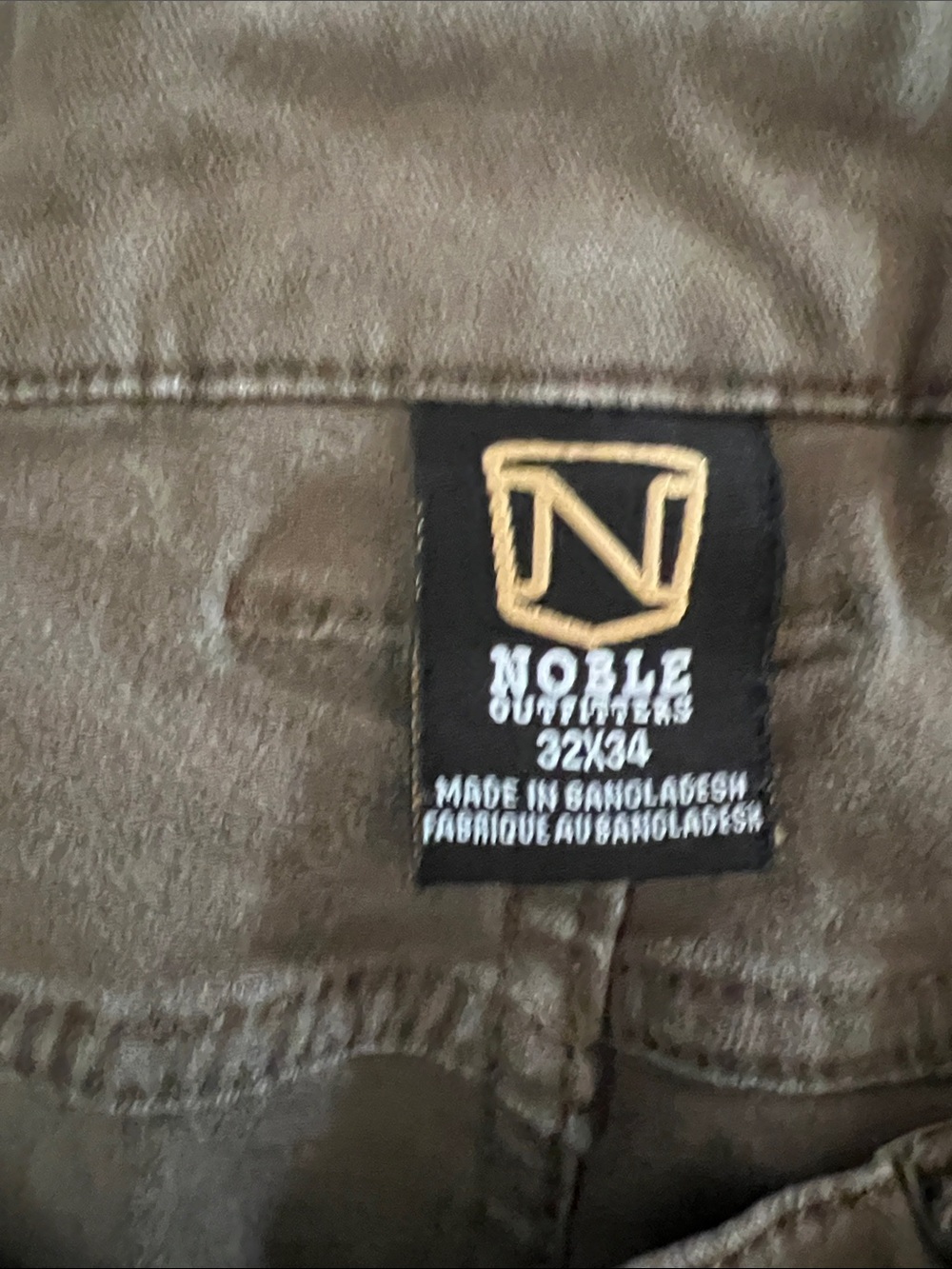 Noble Outfitters Men's Straight Jeans - Taupe Brown Classic Fit - Picture 2 of 12